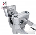 Flat Track Triple Clamps & Stem-Double Pinch Btm Clamp-Single Pinch Top Clamp