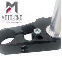 Flat Track Triple Clamps & Stem-Double Pinch Btm Clamp-Single Pinch Top Clamp