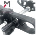 22mm M10 Handlebar Clamps 5mm Offset Black Anodised Finish