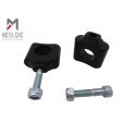 28mm M10 Handlebar Clamps 5mm Offset Black Anodised Finish